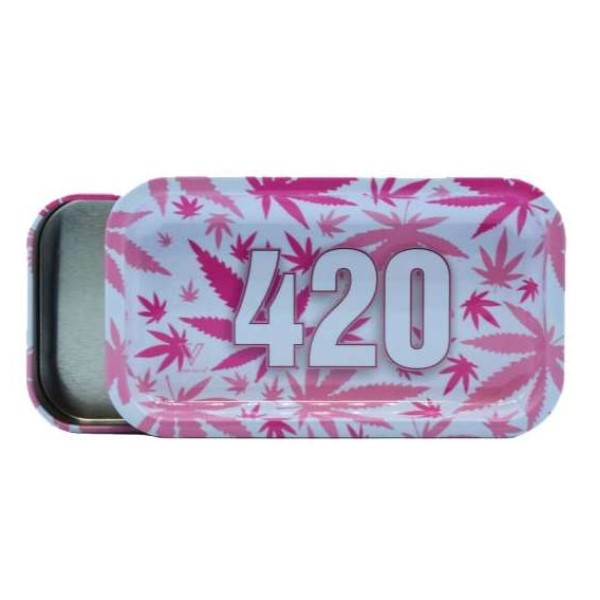 Bandeja Metal & Caja 12x6 cm. 420 Pink Leaves