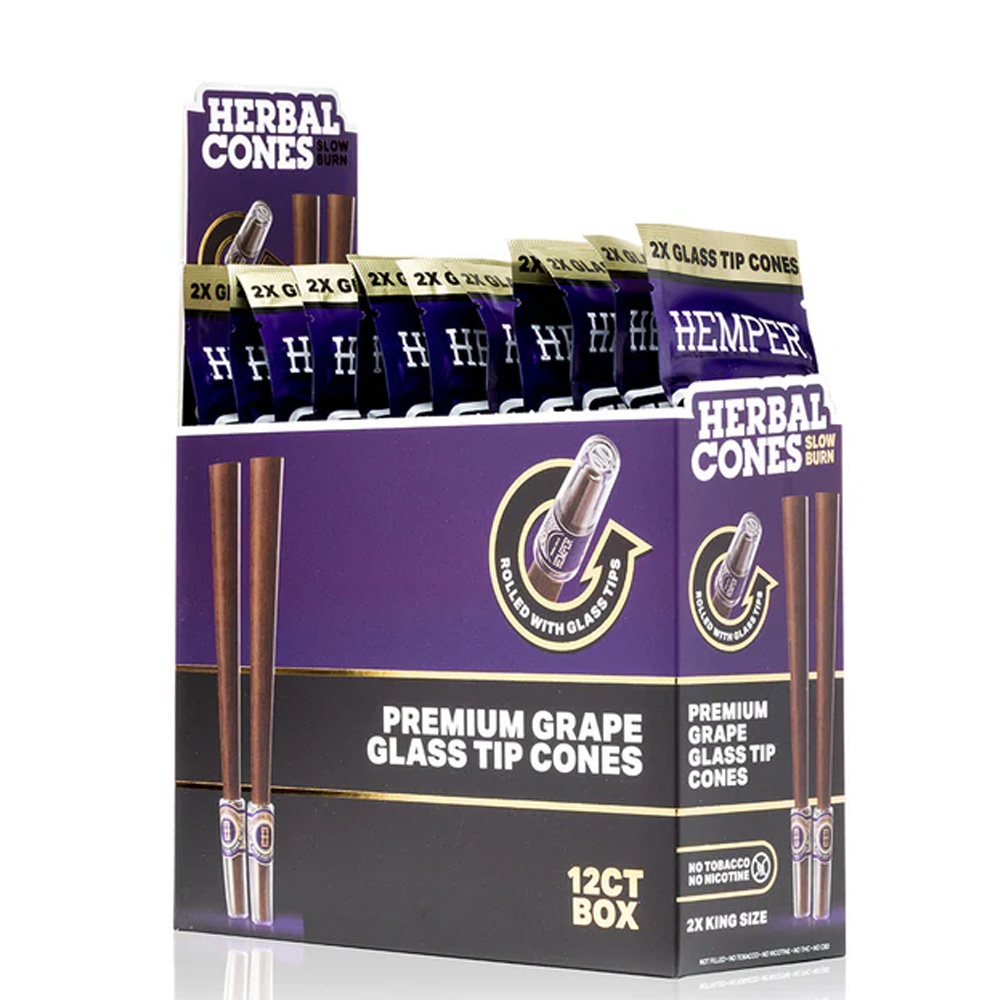 Blunts  Cones Hemper K.S. & Glass Tips Sweet 12x2 ud.