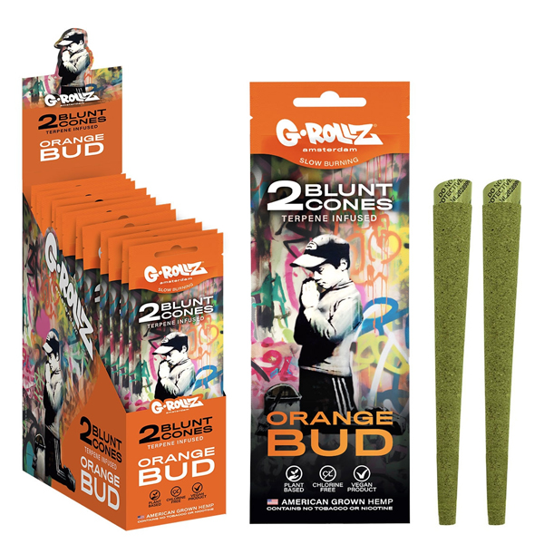 Blunts Cones G-Rollz  Hemp Orange Bud 12x2 ud.