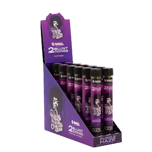 Blunts Cones G-Rollz Hemp Purple 12x2 ud.