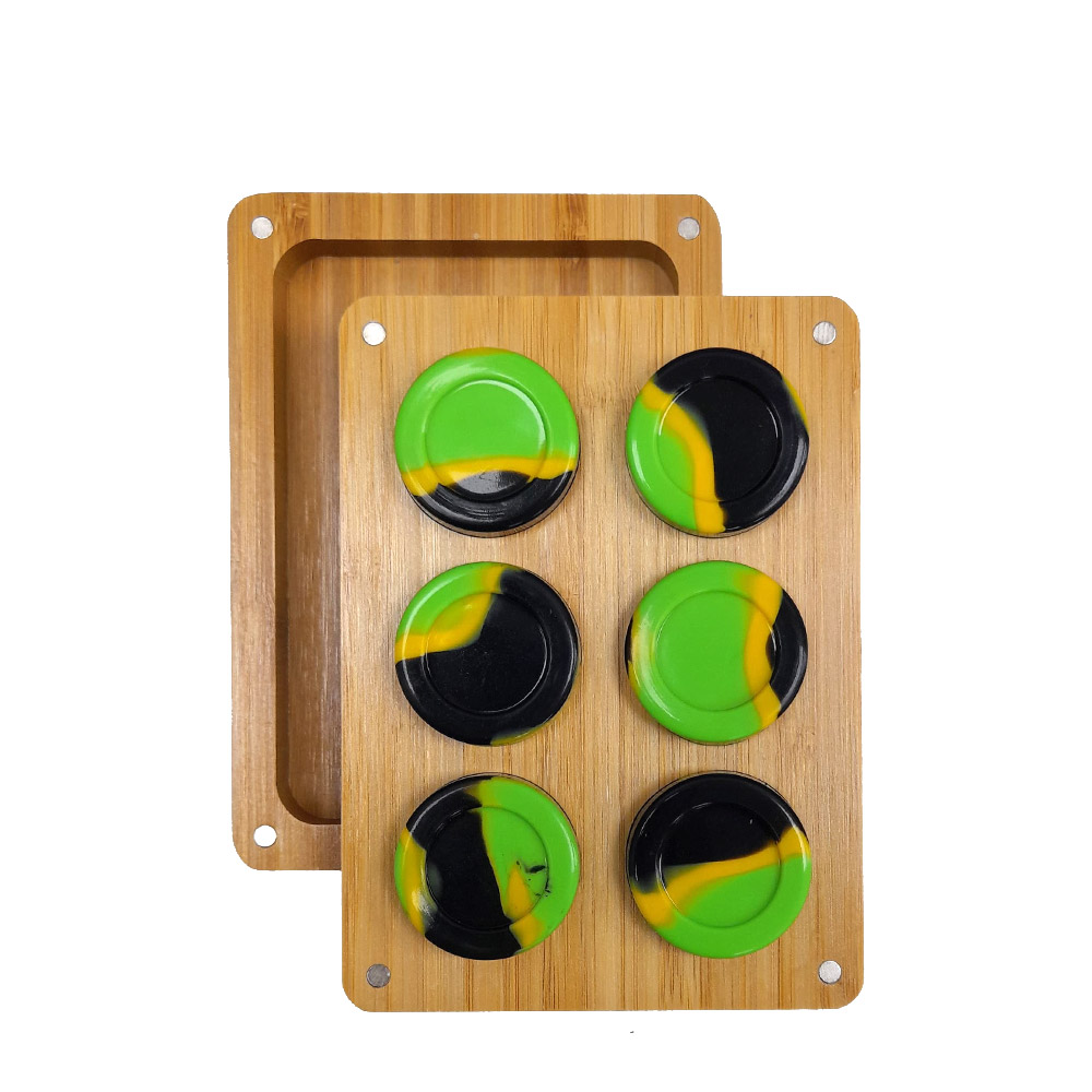 Caja Bamboo 15x11x4 cm. Magnetic Kit Dab Smoking
