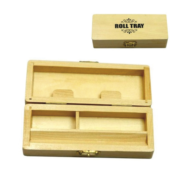 Caja Fumador Madera Roll Tray  15x6 cm.