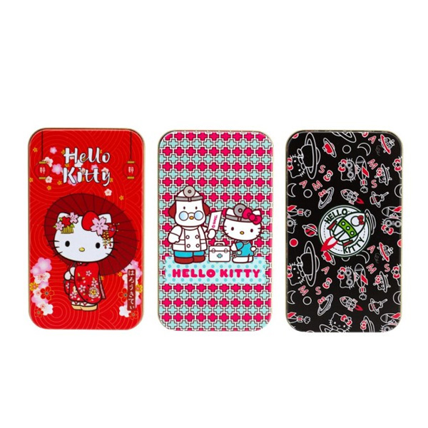 Caja Metal 11.5x6.5x2 cm. Hello Kitty V2 Pack 3 ud.