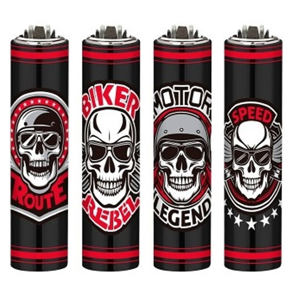 Clipper  Funda Metal Micro Biker Skull 30 ud.