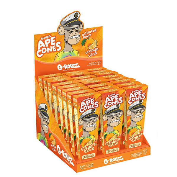 Cones G-Rollz K.S. 3 ud. x 24 Blisters Ape Orange