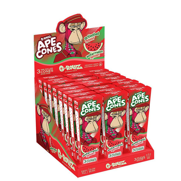 Cones G-Rollz K.S. 3 ud. x 24 Blisters Ape Watermelon Splash