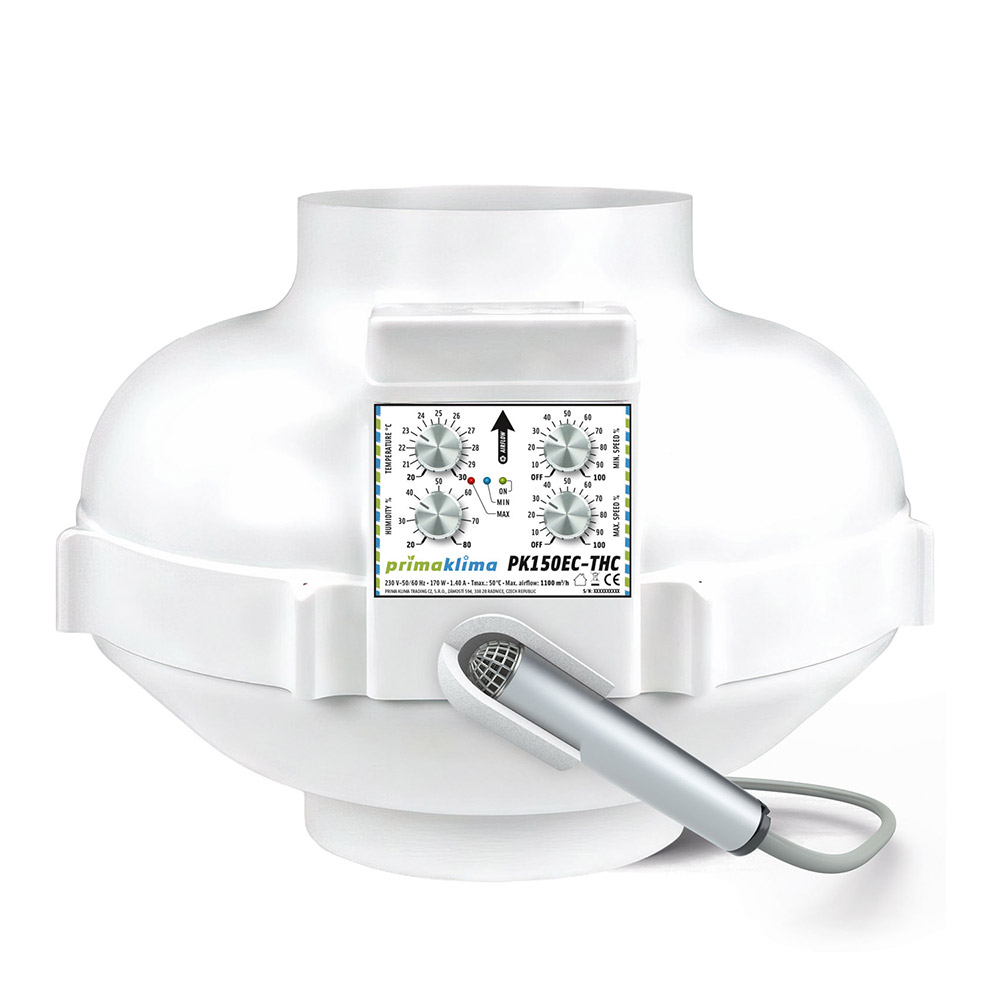 Extractor PK 150 mm. 1100 m3  EC-THC Tempratura & Humedad Control