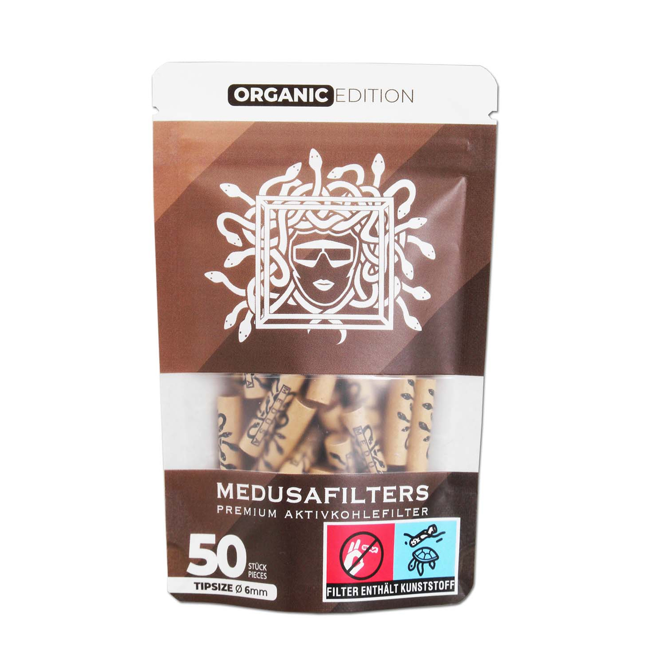 Filtros Medusa Carbon Activo Organic 6 mm.  50 ud.