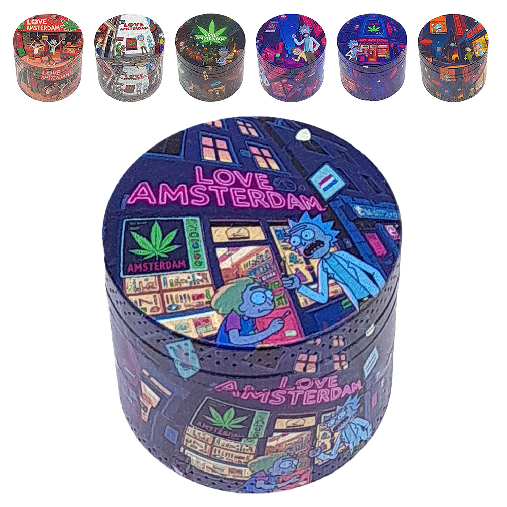 Grinder Polinizador Metal Rick Amsterdam 40 mm. Mix Color