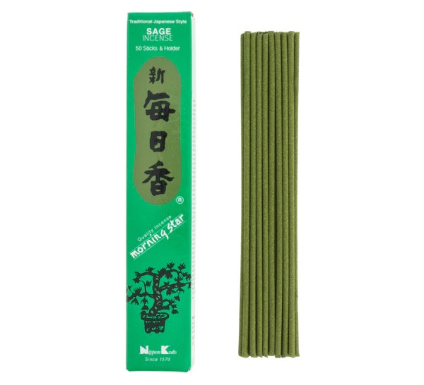 Incienso Morning Star Salvia 50 Sticks & Holder