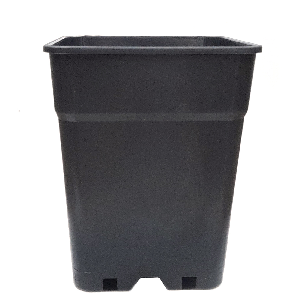 Maceta Cuadrada Negra Hercules 20x20x27.5 cm. 7 lt. - 30 ud.