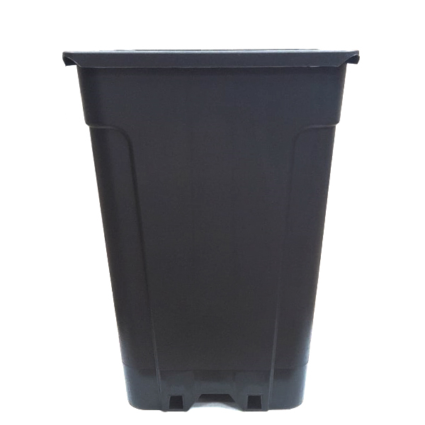 Maceta Cuadrada Negra Thor Eco 20x20x27.5 cm. 7 lt. - 30 ud.