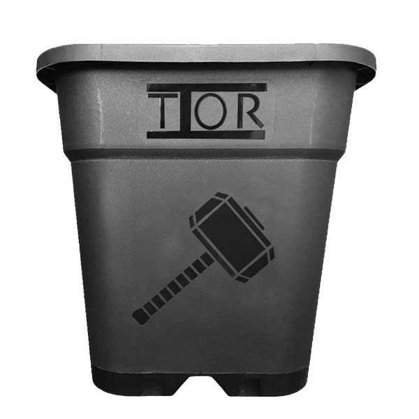 Maceta Cuadrada Negra Thor28x28x28 cm. 14 lt. - 20 ud.