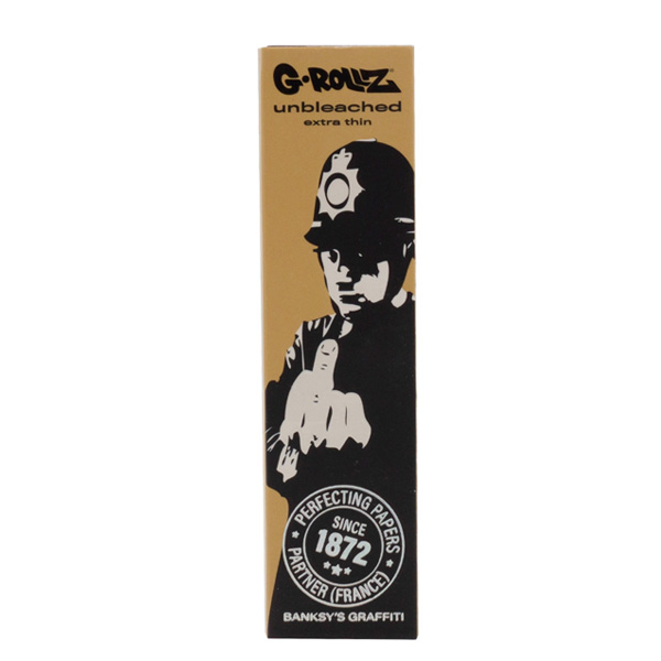 Papel de fumar G-Rollz K.S. & Tips Banksy Graffiti Rude Copper Unbleached  24 librillos