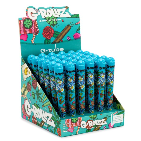 Porta Cigarros G-Rollz 125 mm. Blue 36 ud.